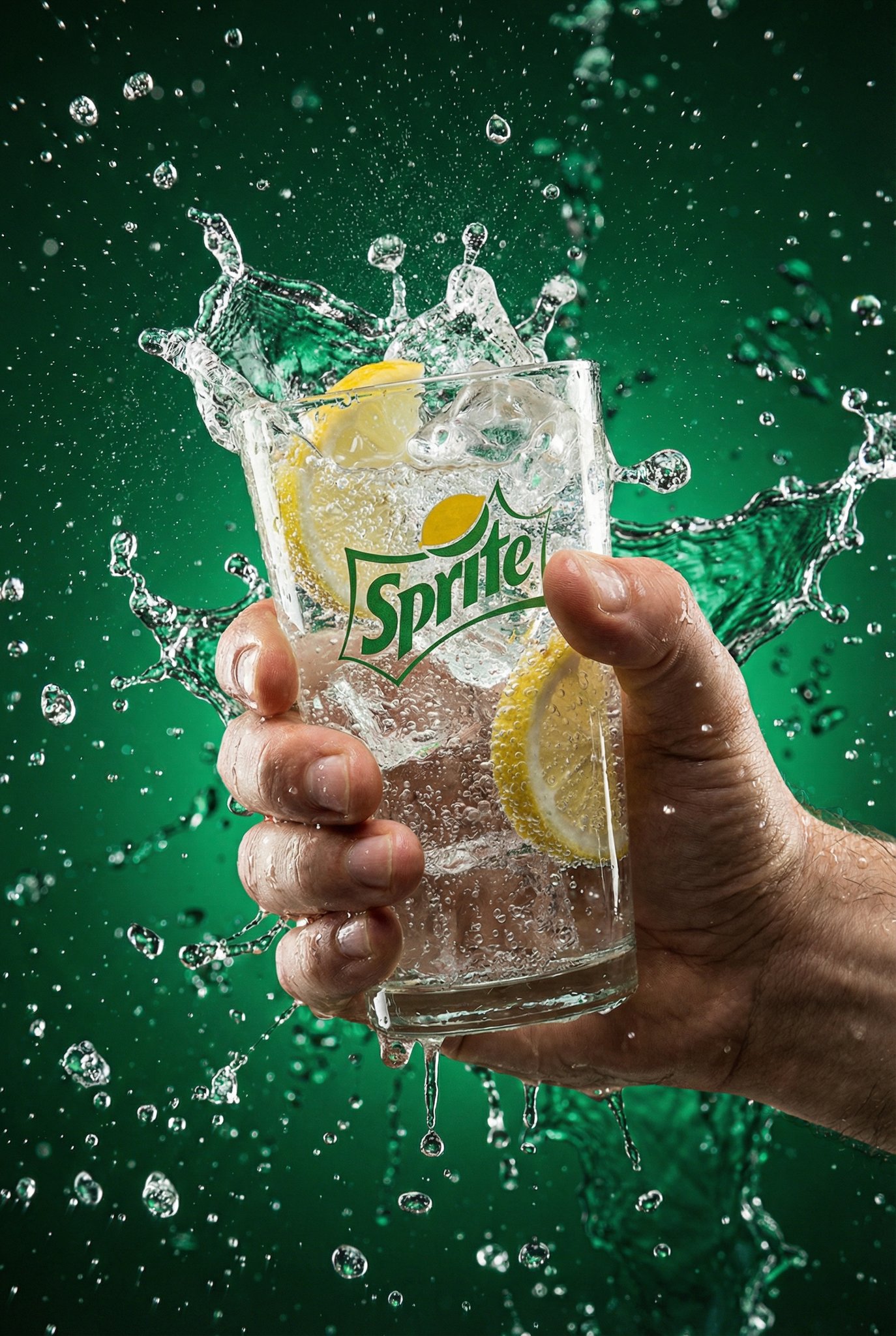 极致冰镇可乐液体飞溅定格：高端商业摄影级水花瞬间