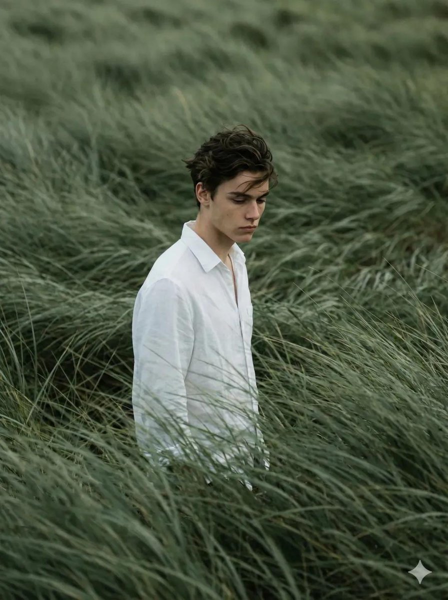 Create a 3:4 cinematic, atmospheric editorial portrait using...