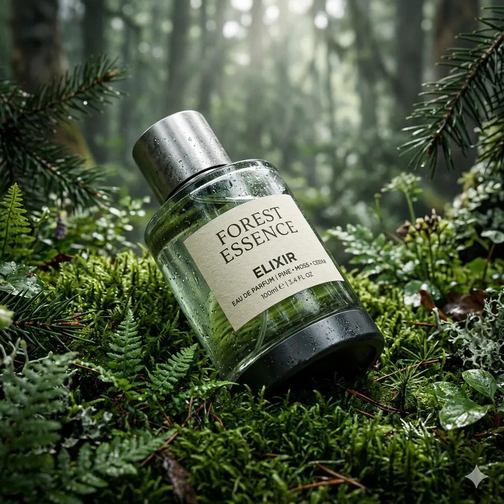 Ultra realistic premium fragrance product shot of a perfume b...