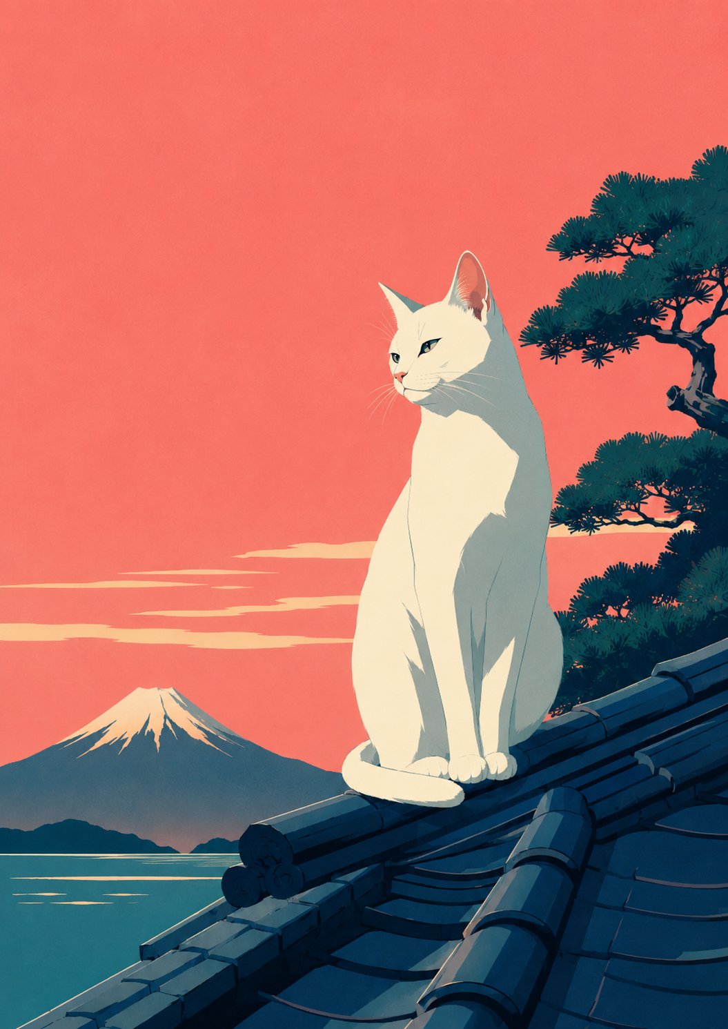 GPT Image2 粉蓝撞色复古旅行海报风日系插画提示词